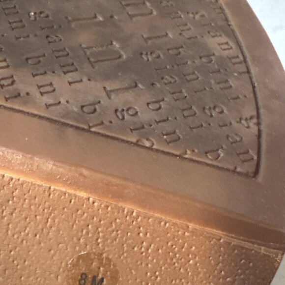 Gianni Bini Sotelo Black Suede Platform Wooden Heel Mules 8M Made In Brazil - Picture 7 of 7